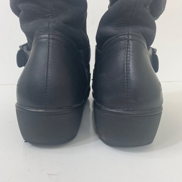 Bogs Cassie Low Black Waterproof Distressed Leather Slouchy Boots Sz 8 Gorpcore - Picture 4 of 10